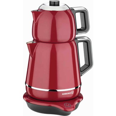 Korkmaz Demiks KırmızıKrom Elektrikli Çaydanlık 1.7 lt