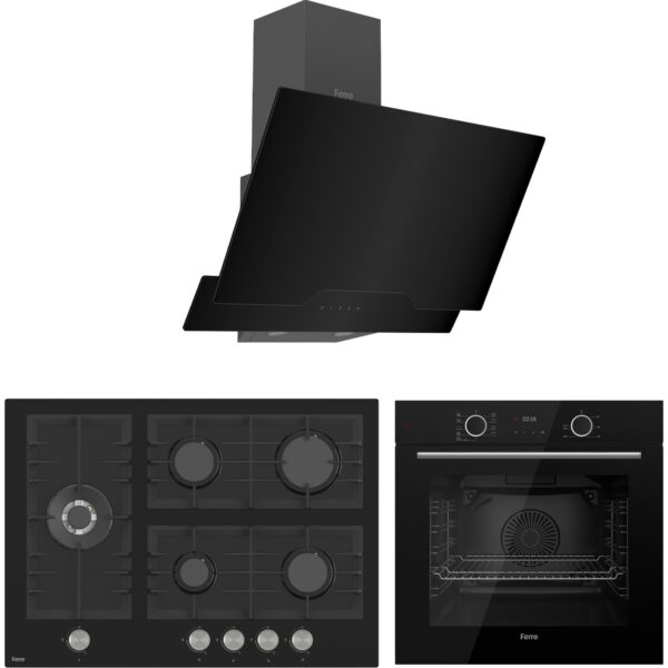 Ferre Fryart Bl Modüler Serisi Siyah Ankastre Cam Set (D063 + BL135 + XE63CS)