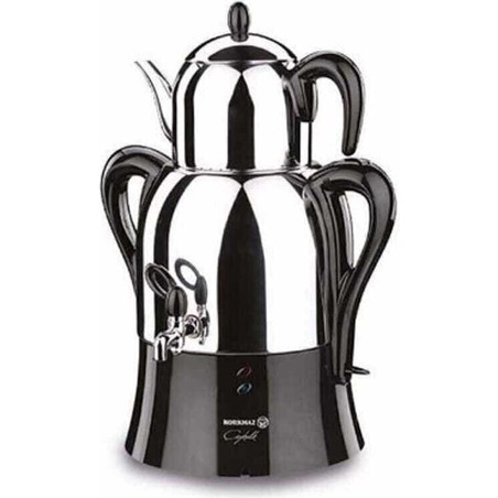 Korkmaz Kor A341-04 12 Çaykolik Inox/siyah Semaver FMA08505