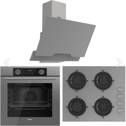 Ferre Fryart Hava Fritözü Fonksiyonlu Ankastre Set Gri (D065 + CS208 + XE63CPR)