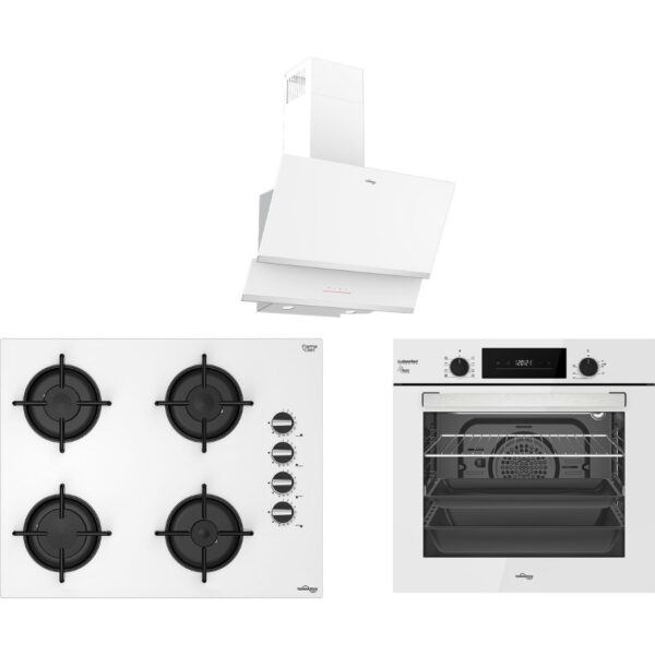 Tommatech TT200 Beyaz Ankastre Set TDE6001WG Davlumbaz + TAO6001WG Ocak + TAF6005WS Fırın