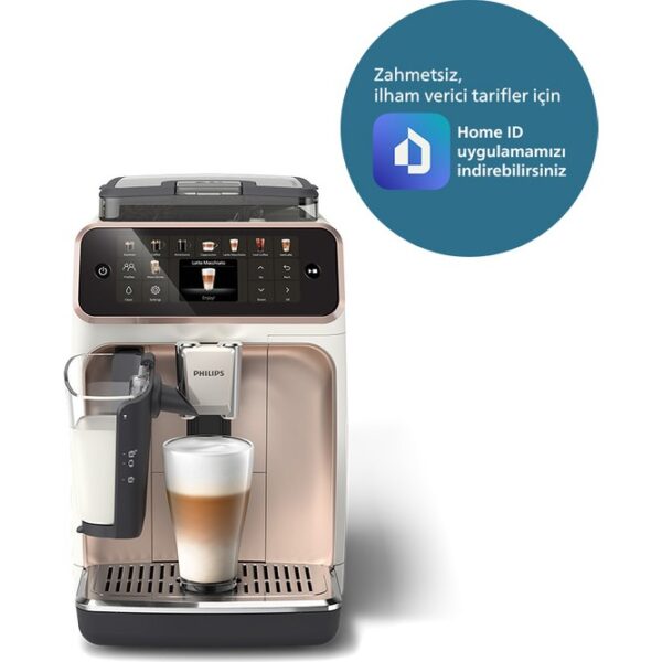 Philips 5500 Serisi LatteGo Tam Otomatik Espresso Makinesi 20 Sıcak ve Soğuk İçecek, Renkli Dokunmatik Ekran,  EP5543/80