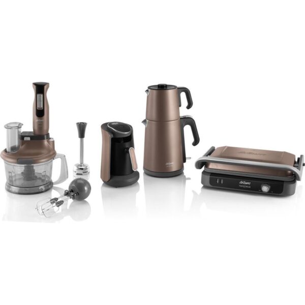 Arzum AR9022PRO Natura Toprak Kahverengi Çeyiz Paketi 4'lü Kahverengi