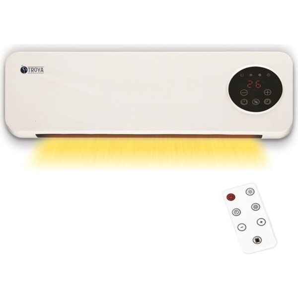Troya By Hook TR-528 Uzaktan Kumandalı Duvar Tipi Fanlı Isıtıcı