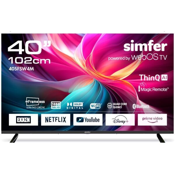 Simfer 40SFSW4M  40" 102 Ekran Full HD webOS Smart LED TV
