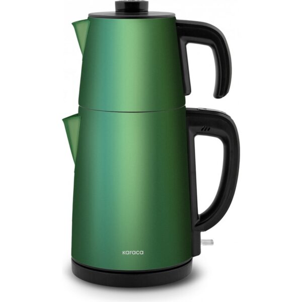 Karaca Gastro Dem 2 In 1 Çelik Inox Çay Makinesi ve Su Isıtıcısı Emerald Green
