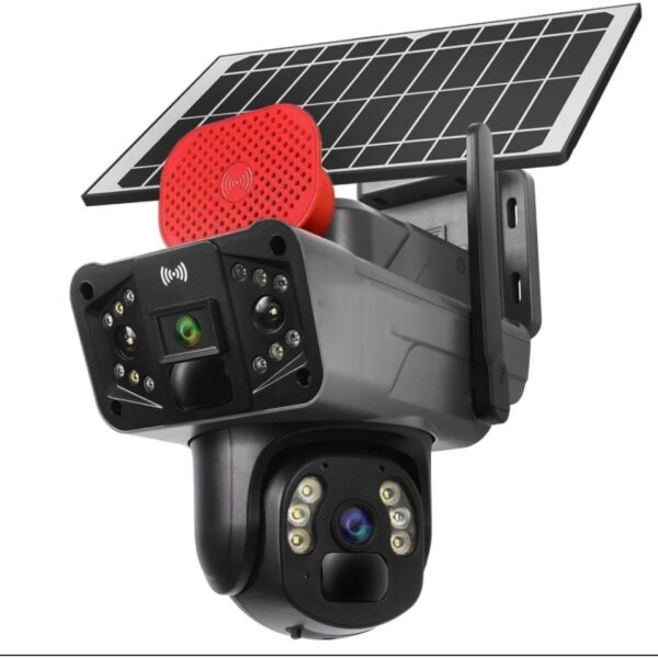 Heiman HM-854 Sim Kartlı 4G 2 Kameralı Solar Panelli Güneş Enerjili Sirenli