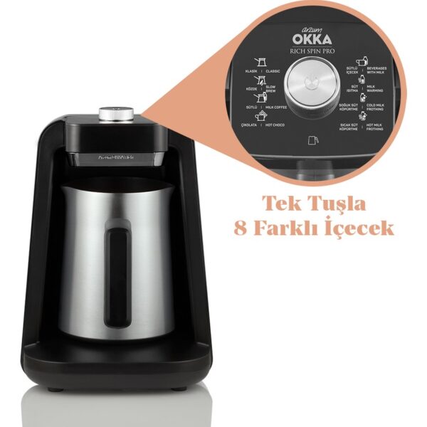 Arzum OK0020 - Okka Rich Spin Pro Türk Kahvesi Makinesi - Krom