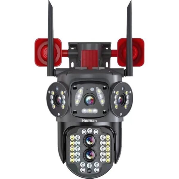 HM-628 10X Zoom Kameralı Sirenli Sesli Alarmlı 2k 3 Ekranlı Sesli Ptz Ip Kamera