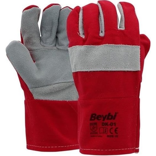 Metrashop Yapı Beybi Dk-01 Koton Montaj Eldiveni Kırmızı 6 Çift